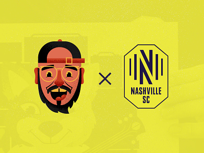 Nashville SC Match Poster amps guitar guitar cord mascot mls nashville nashville sc nashville soccer club nashville sports nsc poster soccer tempo