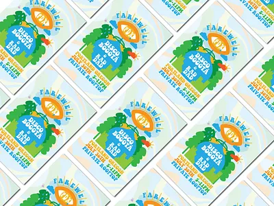 Farewell PDX Poster art colors design flyer gig poster handdrawn handmade illustration nature poster poster design sun trees trippy vector