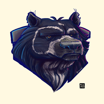 Oso Frontino bear character design fauna frontine bear illustration painting segrons stylized venezuela