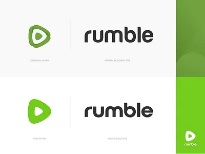 Rumble - Rebrand app branding design icon identity illustration logo ui vector website