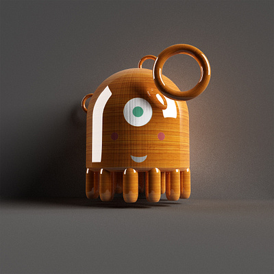 Emma 3d app icon apps character illustration ios monster wood