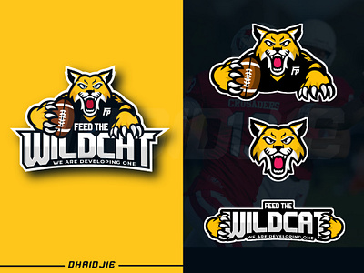 Wildcat logo design cartoon design esports football gaming gaminglogo illustration logo mascot mascotlogo wildcat
