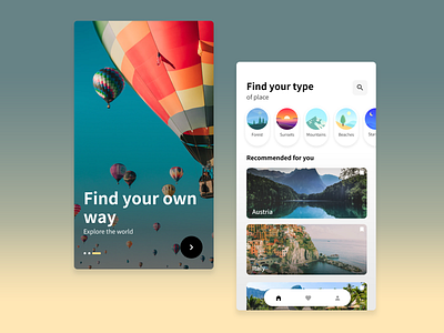 Travel Everywhere mobile ui design travel ui