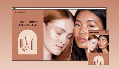 Dewii Skincare Campaign beauty design portfoliowork selfpractice skincare ui web design website