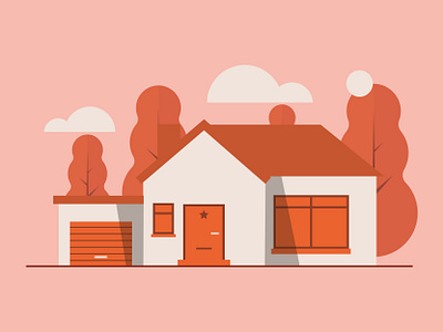 Orange House adobe illustrator house illustration orange house