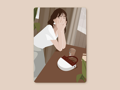 Miss flower flower girl illustration ui