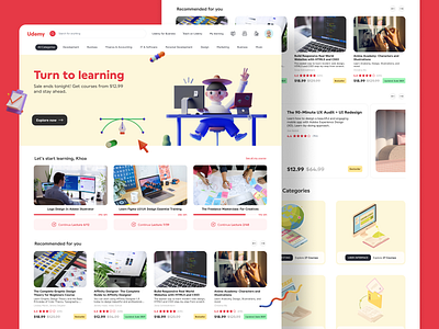 Udemy redesign website courses modern online redesign udemy website