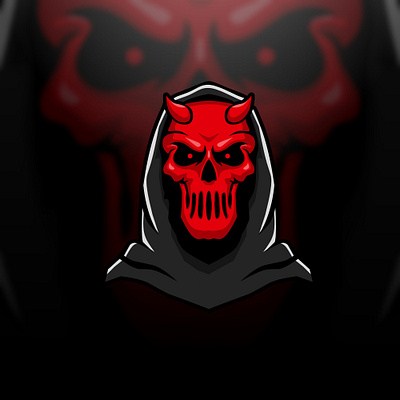 Devil mascot cartoon design esports gaming gaminglogo logo mascot mascotlogo skull