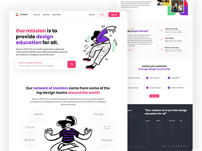 Designed org Landing Page 3d animation beautiful branding clean design graphic design heropage illustration landingpage logo motion graphics ui ui design ux ux design website