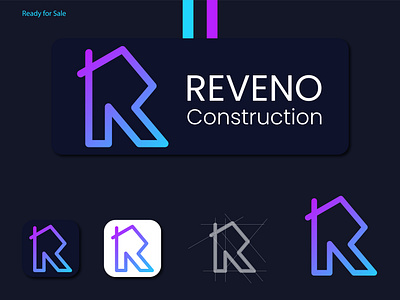 Modern R Letter Real Estate Logo l Construction Logo l app branding building construction creative logo design house logo illustration letter logo logo logo design logomark minimal r logo modern logo r letter design r letter logo r logo real estate startup vector