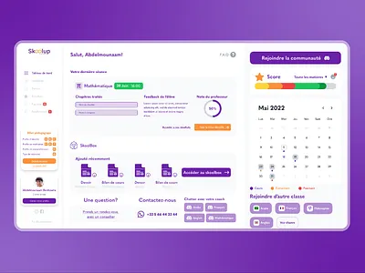 Skoolup - e-learning Software 💜 app branding e learning onboarding purple saas school software ui ux website
