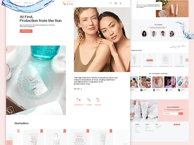Avene Redesign Concept avene cosmetics design ecommerce store ui