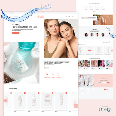 Avene Redesign Concept avene cosmetics design ecommerce store ui