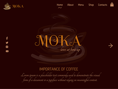 Coffee Shop Brand UI Design - Blended Color Palette branding brown coffee color design figma palette shop ui