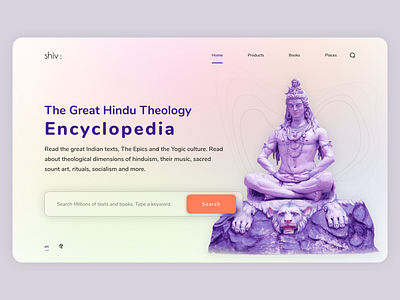 Landing Page Design (#dailyui #003) 003 app branding dailyui design hindu landing landing page logo mobile shiv trending trendy ui web webpage yoga yogic