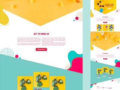 Summer party design ui uiux ux