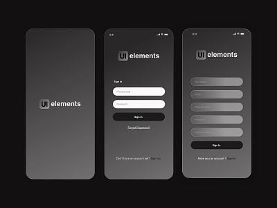 UI elements ui design