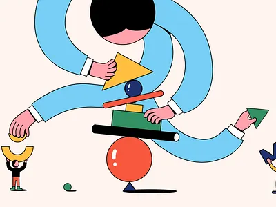 WHEN CONTRIBUTING GETS IN THE WAY OF COLLABORATING adobe business character collabration design drawing editorial editorial illustration flat graphic design graphics illustration illustrator minimal people teamwork tech techillustration vector work