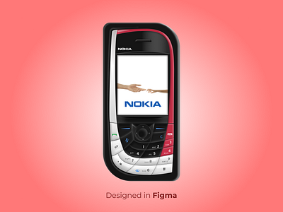 Skeuomorphic Nokia 7610 3d 3d illustration 3d realism figma figma illustration mobile nokia nokia mobile skeuomorphic skeuomorphic illustration