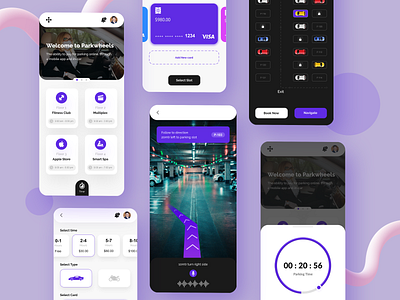 Smart Car Parking Mobile App Design app app development appdesign booking car carparking clean ui map mobile mobileapp navigation parking parking lot parkingapp smart city smartcarparking smartparking ui ux uxuidesign