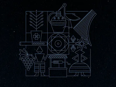 Symbols of Moldova art design draw flat geometric graphic illustration linework logo minimal moldova monoline monolinear symbol vector