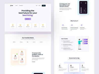 Oddil-Loan Landing Page agency branding free ui resource investment landing page resource loan loan landingpage loan website minimal modern soft color trend ui resource uihut web web ui website