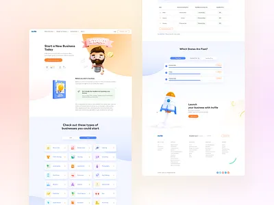 Incfile.com 3d app blur clean colors company dashboard design desktop finance icons illustration minimal mobile motion rounded ui ux website www