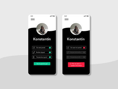 Sensorsafe redesign app black and white branding burger menu clean design dashboard design figma flat illustration logo menu minimalistic design mobile app mobile ui modern safety app settings ui ux