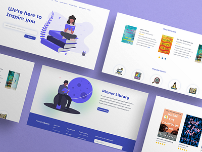Planet Library - Library WebUI app design app ui case study design inspiration prototype ui ui inpiration uiux uiux2021 user research userflow webui webui inspiration wireframe
