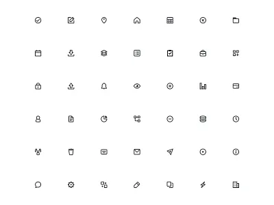 Icons app clean design flat icon interface line system ui ux