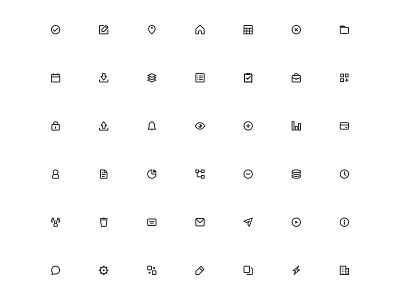 Icons app clean design flat icon interface line system ui ux