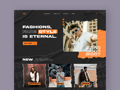 eCommerce Clothing Fashion header UI UX Design by Urban Style clothing clothing brand design ecommerce clothing fashion fashion ecommerce fashion website home page landing page mans fashion online shopping ui ui design ui ux urban urban fashion urban style urban website ux web design