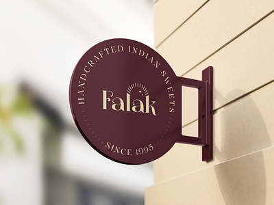Falak - Indian Sweets Shop Signage Design branding design graphic design illustration logo typography ui vector