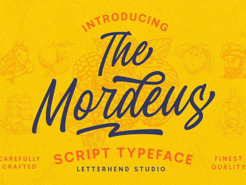 The Mordeus - Script Font + Extras freebies premade logos