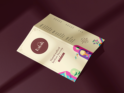 Falak - Sweet Shop Menu Card branding design graphic design illustration logo typography ui vector