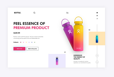 Water Bottle Landing Page ui behance bottle ui branding design dribble flat design for sale graphic design landing page logo mockup motion graphics ui user experience user interface ux