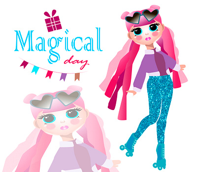 Magic day doll L.O.L 3d artist birthday picture creative design doll lol draw graphic design iilustration birthday illustration logo magic day doll lol magicday