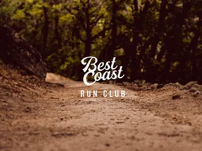 Best Coast Run Club branding design lettering logo running sport sportsware type