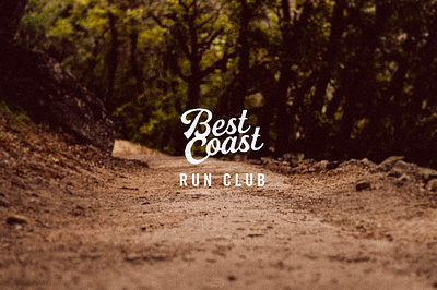 Best Coast Run Club branding design lettering logo running sport sportsware type