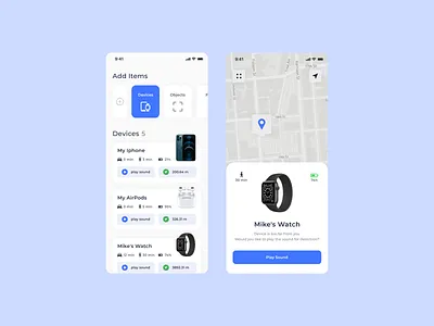 Finding Devices App app devices finding interface mobile phone popular search top uxui watch webdesign