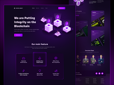 Blockchain technology landing page. blockchain blockchain website blockchain website design clean crypto crypto landing page cryptocurrency defi design dex landing landing page technology ui ux web website