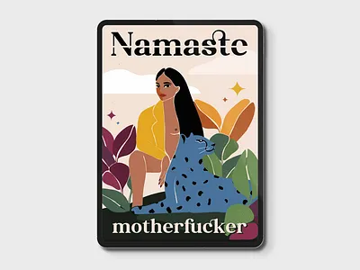 Namaste - Puzzle illustration illustration