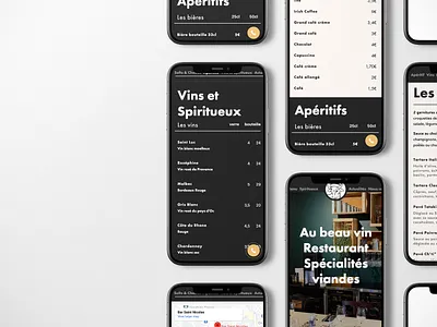 Custom bar menu website front end ui webdesign wordpress