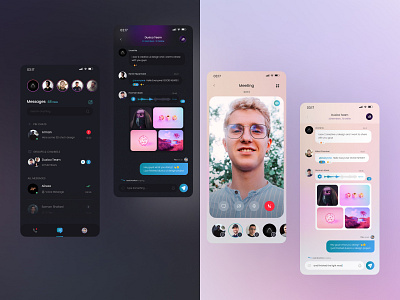 Messenger Mobile & Web Application | +100 Pages (Coming Soon) app application chat design kit message messaging messenger mobile story telegram ui ui design ui kit user interface video call voice call web website whatsapp
