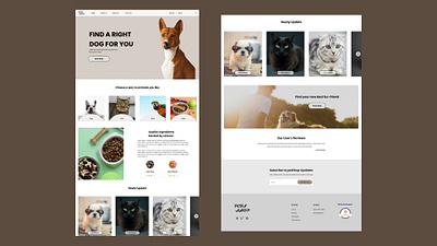 Petshop Landing Page branding daily ui design ui xd