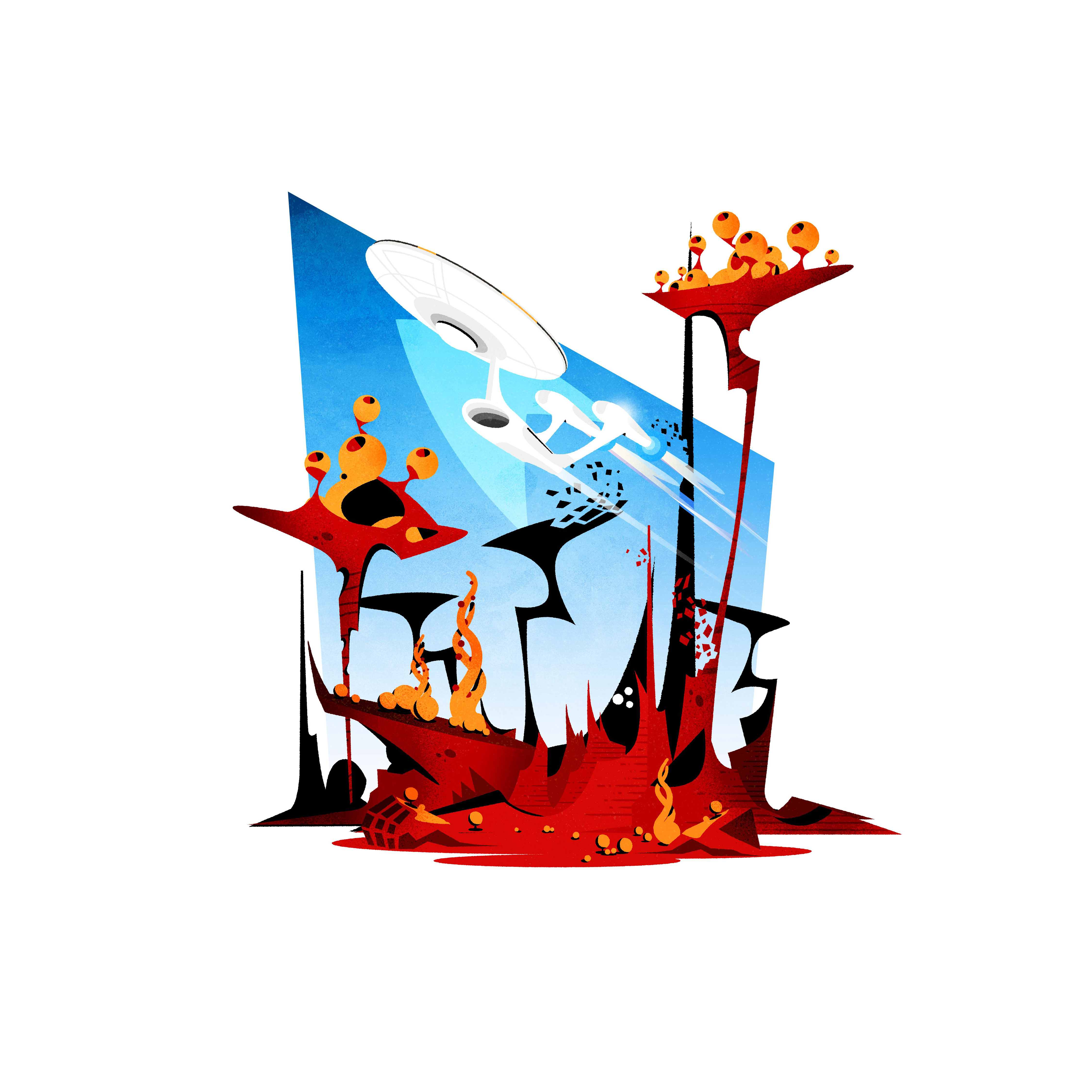 Star Trek design fanart illustration illustrator minimalist science fiction star trek texture vector