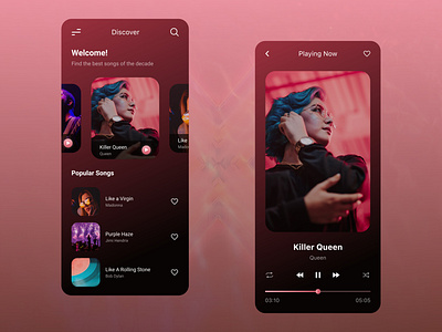 Daily UI #009 - Music Player app dailyui design challenge design inspiration dribbblers figma music player ui design