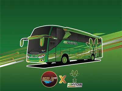Jetbus3 SHD Adiputro Carrosserie Nvidia Livery art branding bus design flat graphic design illustration illustrator livery logo ui vector vehicle