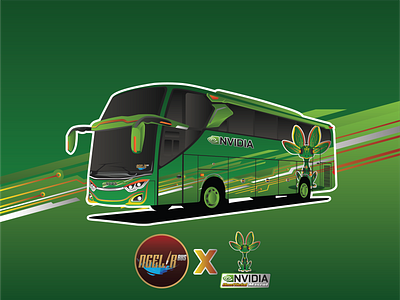 Jetbus3 SHD Adiputro Carrosserie Nvidia Livery art branding bus design flat graphic design illustration illustrator livery logo ui vector vehicle