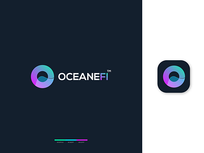 OCEANEFI Logo v2 blockchain concept gaming gradient inspiration letter o logo meta metaverse o oceanefi solana waves